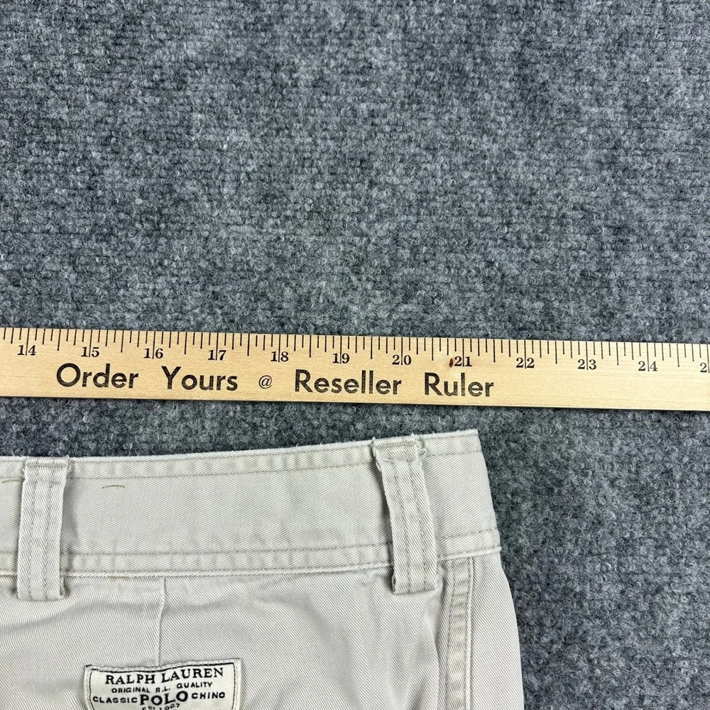 Polo Ralph Lauren‎ Cargo Shorts Mens 42 Tan Khaki Cotton Chino Classic Pockets